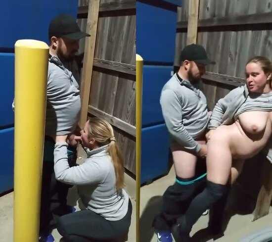 Couple caught fucking sxxxxxx outside of work of coworker