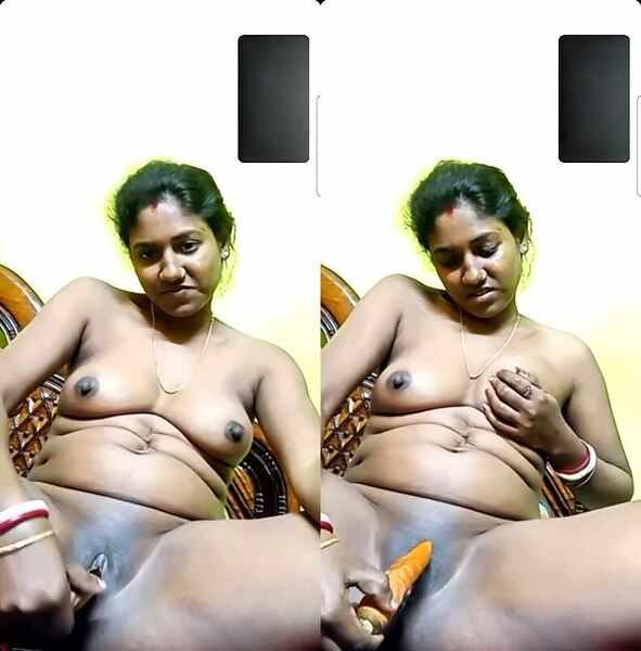 Amateur village horny indianbhabixnx fingering with carrot